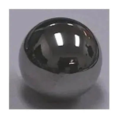 Front view of a 0.3345" Loose Tungsten Carbide Ball +/-.0005 inch, showing its polished surface and spherical shape.