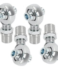 1.25 inch Heim Joint Rod End Kit, chromoly rod ends with right and left hand thread, heat treated and hard chrome plated, 2 pair set