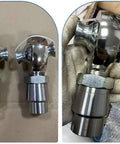 2 Pair 1.25 Heim Joints Rod End Kit with Right and Left Hand Threads, heat treated chromoly joints, visible on cardboard and gloved hand