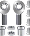 1.25'' Heim Joint Rod End Kit, Right and Left Hand Thread 1 1/4'' Chromoly Joints with Tube Adapter, nuts, and spacers in a set