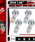 1.25 inch Heim Joint Rod End Kit, chromoly rod ends with right and left hand thread, heat treated, hard chrome plated, 2 pair set