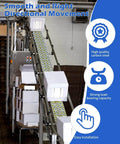 Conveyor system in use with boxes, promoting 32 Pcs Surface Roller Ball Transfer Bearings 1 Inch Carbon Steel Units for Conveyors.