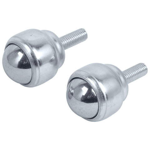 1 Inch M8 Roller Ball Transfer Bearing Casters Stud Mounted Carbon Steel Units with Threaded Stem, side view