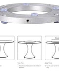 10 Inch Heavy Duty Lazy Susan Turntable Hardware Manual Swivel Ball Bearing Base with instructions for installation on dining tables