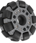 Omni Wheel for Robot 100mm 360 Degree Omnidirectional Plastic Wheel, 20KG Load Capacity with Rubber Rollers and Brass Bearings