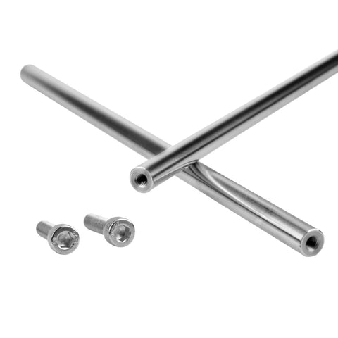 10mm Chrome Plated Linear Rods 200mm Long, 2pcs Solid Linear Motion Shafts with M5 Internal Threaded Ends, Easy Install Linear Guide Rods