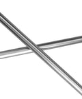 2Pcs 10mm x 100mm Linear Rail Rod Shafts, chrome plated C45 carbon steel, shown crossing diagonally for CNC and 3D printer applications.