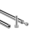 10mm Chrome Plated Linear Rods 600mm Long, 2pcs Solid Linear Motion Shafts with M5 Internal Threaded Ends, Easy Install