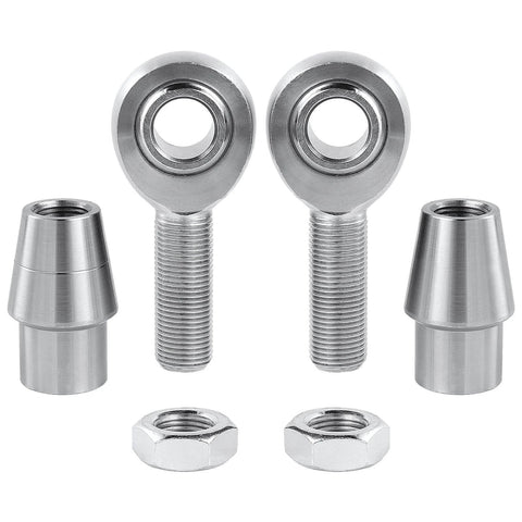 1/2 Heim Joint Rod End Kit with Right and Left Hand Threads, .5 Chromoly Panhard Rod Ends with Tube Adapters and Jam Nuts, Heavy Duty
