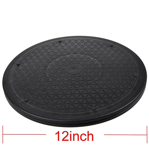 12 Inch Heavy Duty Rotating Swivel Stand with Steel Ball Bearings, Smooth 360 Rotation for Monitors, Non Skid Durable Base