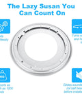6 Pack 12 Inch Heavy Duty Lazy Susan Turntable Bearings, 5/16 Thick Galvanized Steel Swivel Plates with Smooth 360 Rotation