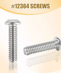 Close-up of #12364 screws, part of the ✝️ 4 PCS Cut-Off Flange Track Bearing Kit for Tapco Pro & Max Siding Brake, alloy steel.