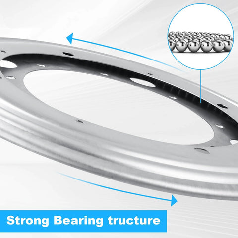 6 Pack 12 Inch Heavy Duty Lazy Susan Turntable Bearings, 5/16 Thick Galvanized Steel Swivel Plates with Smooth 360 Rotation, 1000 lb Load