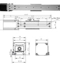 Diagram of 150mm CNC Linear Guide Module with Ball Screw, Nema 23 Stepper Motor, 150mm Stroke