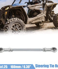 160mm Adjustable Steering Tie Rod Ball Joint with 8mm Hole for 49cc Electric ATV and Go Kart, Carbon Steel, Set of 2