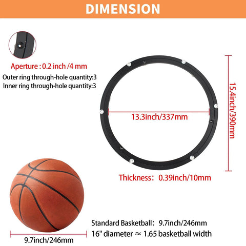 16 Inch Lazy Susan Hardware Heavy Duty Metal Rotating Turntable Bearing Ring Black Base with dimensions and details