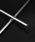 2Pcs 16mm x 100mm Linear Rail Rod Shafts, case hardened chrome plated C45 carbon steel, shown on black surface