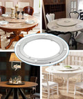 18 Inch Aluminum Heavy Duty Lazy Susan Turntable Bearing in dining tables setup, round swivel plate hardware for dining tables.