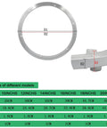 Dimensions diagram of 18 Inch Heavy Duty Aluminum Lazy Susan Bearing Metal Rotating Turntable with size chart
