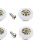 19mm Shower Door Rollers 4PCS Glass Sliding Door Pulley Replacement Wheels and Screws Set for Bathroom Doors