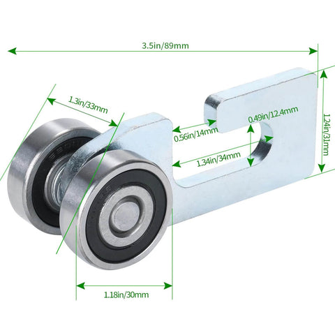 2 Wheel Trolley Assembly Rollers with Rubber Sealed Bearings Galvanized Steel Construction Designed for 1-5/8 Inch Wide Strut Channels