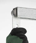2 Wheel Trolley Assembly Rollers with Dual Bearings Hot Rolled Carbon Steel Galvanized Finish for 1-5/8 Inch Strut Channels