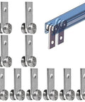 2 Wheel Trolley Assembly Rollers with Dual Bearings for 1-5/8 Inch & Taller Strut Channel, heavy duty galvanized steel, 10 PCS