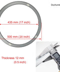 Diagram of 20 Inch Heavy Duty Steel Lazy Susan Turntable Bearing with measurement details and round swivel plate base.