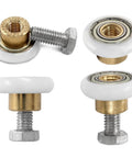 20mm Shower Door Rollers 4PCS Replacement Set for Bathroom Glass Sliding Doors with Smooth Quiet Wheels Copper Stainless Steel Plastic