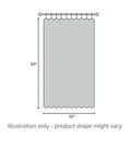 Illustration of Linen Sheer Curtains For Living Room And Bedroom 63 Inch Long Light Filtering Rod Pocket Panels with dimensions