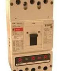 Plug N Play Rock Solid Three Pole 150 Amp Circuit Breaker 600 Volt Series C Molded Case HKD Frame Switch mounted in industrial setting.