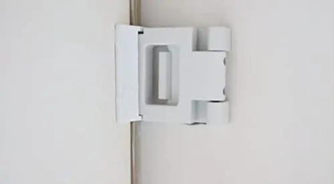 Heavy Duty Door Security Lock And Anti Pry Latch Reinforces Inswing And Outswing Entry Doors Quick No Sweat Setup With Screw Mounting And Three M Tape Black Finish Keeps Your Place Built Different And Secure mounted on a door.