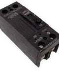 Top Tier Heavy Duty Double Pole Circuit Breaker 25 Amp For Residential Electrical Panels, dark black housing with two terminals.