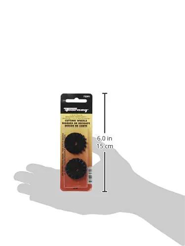 Heat Treated Carbon Steel Replacement Cutters For Bench Grinder Wheel Dresser Fits 10 Inch Grinders in packaging next to hand for size reference.