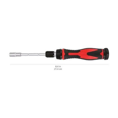 Magnetic Ratcheting Wrench And Electronics Precision Screwdriver Tool Set For Household Repairs, 73-Piece With Carry Case, Non Magnetic Precision Bits For Watches And Glasses, Magnetic Bits For Fasteners, DIY Friendly Fixes By Amazon Basics red and black screwdriver