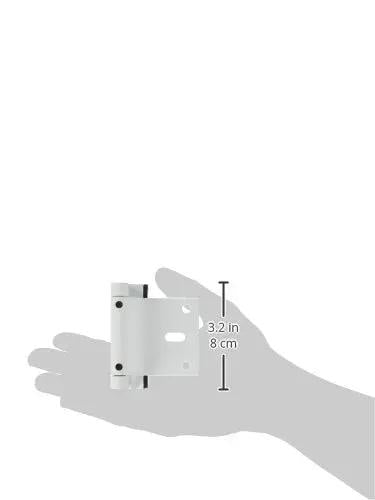Tough As Nails Inward Swinging Door Reinforcement Lock For Home Security And Child Proofing No Sweat Install Extra Interior Deadbolt Secures The Spot White in hand for size reference.