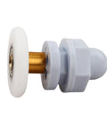 Side view of 4PCS 23mm shower door rollers replacement with copper rod pulley and nylon runner
