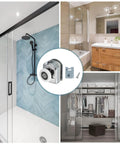 23mm shower door rollers replacement set with single runners wheels and pulleys, silver finish