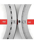 Close-up of 24 Inch Aluminum Heavy Duty Lazy Susan Turntable Bearing with Thick Swivel Plate for Dining Tables featuring front and back view.