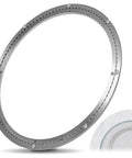 24 Inch Aluminum Alloy Lazy Susan Turntable Bearing with Non Slip Feet for Dining Tables and Storage Displays, 620 lb Load Capacity.