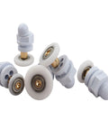 4PCS 25mm shower door rollers replacement with copper rod pulley, nylon runners and stainless steel hardware