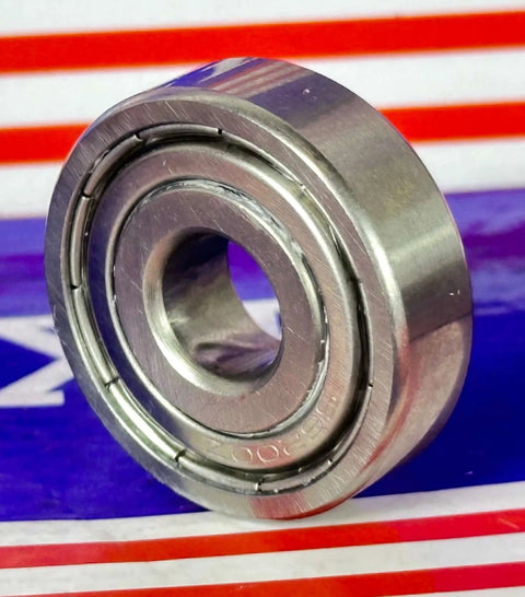 S6200ZZ ABEC-5 Si3N4 Ceramic Bearing 10mm x 30mm x 9mm front view on colorful background
