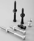 21 Sets 5/16 x 1-1/4 Hex Head Lag Screws with Flat Washers, 304 Stainless Steel 18-8 Black Zinc Plated Heavy Duty Lag Bolts for Wood