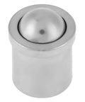 Front view of 10 pcs 304 stainless steel push fit ball spring plungers with 5mm x 6mm body, precision positioning components.