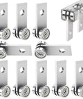 10 pack of 304 Stainless Steel 2 Wheel Trolley Assembly Rollers with Dual Bearings for 1-5/8 Inch Strut Channel