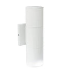 Two Light Outdoor LED Up And Down Wall Sconce 20W 120-277V White Finish shown in vertical position