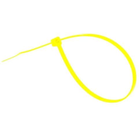 8 Inch Yellow Zip Ties 1000 Pack 50 Lb Strength Nylon Cable Ties UV Resistant Self Locking Tie Wraps for Cables Indoor Outdoor Heavy Duty Bundling and DIY Projects, single yellow tie loop