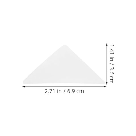Premium White PVC Adhesive Collar Stays 240 Pack Shirt Collar Protectors For Men Dress Shirts single triangular collar stay measuring 2.71 x 1.41 inches.