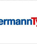 Logo of HellermannTyton, showcasing brand name in blue and red on a white background.