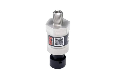 100 Psi Pressure Sensor Transducer With 1 Eighth Inch NPT, Rugged Stainless Steel Body, Industrial Grade, Screw-In Design Front View